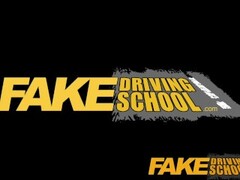 Fake Driving School wild ride for petite british Asian with glasses Thumb
