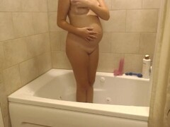 7 months pregnant orgasm in shower Thumb