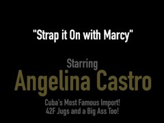 Curvy Cunt Craving Babes Angelina Castro & Marcy  Diamond StrapOn Bang! Thumb