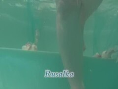 Rusalka the Russian mermaid gets horny in the pool and poolside Thumb