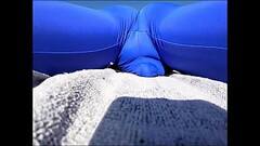 I cum without taking off my spandex after getting horny exercising in leggings Thumb