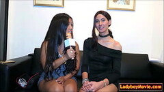 Beautiful ladyboy interview and masturbation Thumb