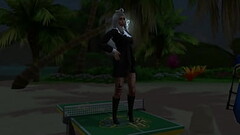 Nun at Beach Thumb