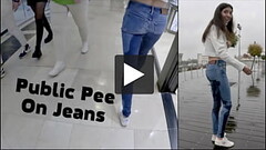 Public Pee in Jeans in Shopping Mall Thumb
