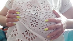 My cute stepsister playing with her huge tits after school Thumb