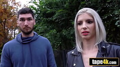 Dumb Blonde Hungarian Cuckolds Her Jealous Boyfriend For Cash Thumb