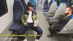 risky anonymous bareback fuck on a night train out of London Thumb