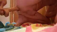 Amazing anal orgasm while enjoying dildo on my knees Thumb