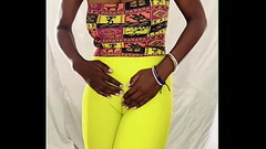 Sylk cameltoe slow motion in yellow tights Thumb