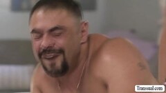 Fat dude Draven Navarro analed by TS Eva Maxim Thumb