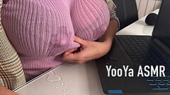 Hot Step Mother Seduces Step Son in the office, shows him milky nipples and Makes big cock Handjob Thumb