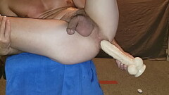 Anal stretching with my hugh toy Thumb