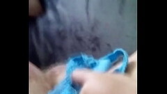 Masturbating with another pair of thong panties Thumb