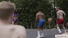 Slut TS gets analed in the basketball court Thumb