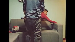 Saboreando la verga de mi macho en el sof&aacute_. Thumb