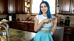 Hot &amp_ Dirty Blue-Haired Influencer Fucking Her Stepbro As a Challenge Thumb