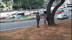 Eu estava paceando pelo.centro de SP e encontrei com uma mulher do Rio de Janeiro em covidei para ela ir na minha casa e ela aceitou e agente fiseremos sexo v no Red e no sheer Thumb