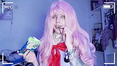 ˚₊&middot_ ͟͟͞͞ Yuno Gasai eating gummy bears ⍣ ೋ Thumb