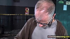 Amateur Latin twink barebacked by rimming mature till cum Thumb