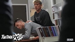 While At The Library Jock Felix Fox Got His Dick Sucked By His Best Friend Ryan Bailey - TWINKPOP Thumb