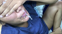 Facial to Amateur Latina Bitch After No-Condom Fun - Mariangel Belle Thumb