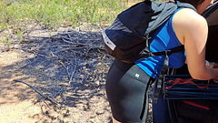 Fucking my friend'_s cousin in a forest outdoor Thumb
