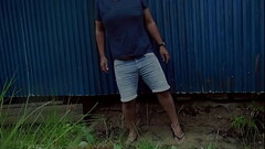 Can'_t get my cock out in time: Peeing my shorts in a storm Thumb