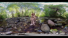 Yanks Les Babes Ana Molly And Belle Making Out Outdoors In VR Thumb