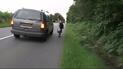 Slutty hitchhiker gives her ass for a ride Thumb