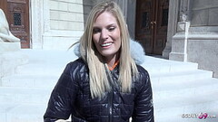 GERMAN SCOUT - Skinny blonde Teen Candee Licious Pickup and Rough Fuck Thumb