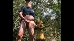 Outdoor masturbation and cum Thumb