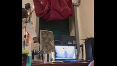 So Horny Nipple Orgasm with Pussy Contractions Watching my Favorite Erotic Lesbian Massage Porn Thumb