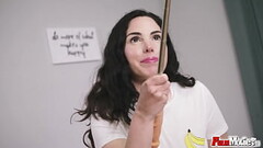 Brunette bitch fucks the selfie stick Thumb