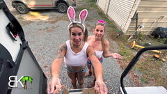 Hot Milf StepMom (Kymber Leigh) shows Slut StepDaughter (Misty Meaner) How she sucks dick and rides the neighbor'_s (Scott Trainor) cock Thumb