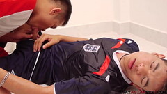 Asian stud barebacked by pissing gay after sucking dick Thumb