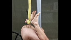 Lifted by cock and balls Thumb