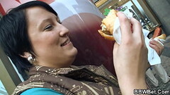 He picks up and doggy-fucks hot brunette bbw Thumb