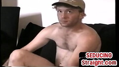 Straight horny dude seduced cock sucking white hairy stud Thumb