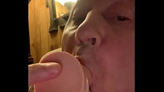 Sucking the fuck off of my vibrating dildo! Thumb