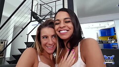Tara Ashley &amp_ Vienna Black Licking Miles Long'_s Cum On Their Faces! Thumb