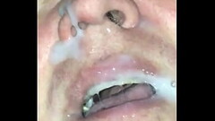 Mature Tranny Getting Facial from Black Cock Thumb