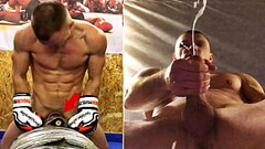 A real Russian Fighter in Training FUCKS his Boxing Bag and CUMS on Gay Men'_s Faces... Thumb