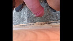 Playing with my cock on break Thumb