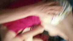 Petite Blonde sucking my dick and then fucking Thumb
