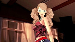 Persona Futanari Selfcest - Ann Takamaki creampie and cumshot Thumb