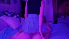 Dumb slut rides hard dick and gets creampie Thumb