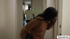 Horny TS blonde butt fucked by guy roommate Thumb