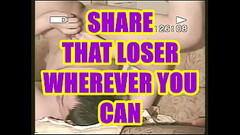 Fag boy exposed as what he was born for - Cock sucker swallow his own cum Thumb