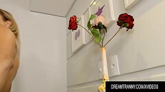 Tranny Danielle Albuquerque Jerks off While Getting Fucked by Machine Thumb