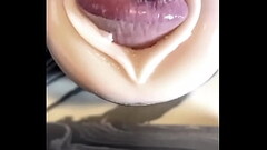 Showing My Wife how i plan to make her pussy wet with my precum, but I accidentally shoot my load Fleshlightman1000 Thumb